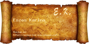 Eszes Karina névjegykártya